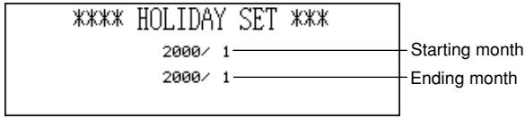 CASIO SF-7100SY - To highlight days of the week for multiple weeks - 1
