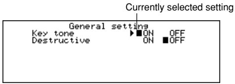 CASIO SF-7100SY - To turn key input sound on and off - 1