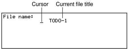 CASIO SF-7100SY - To change a file title - 1