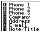 CASIO SF-7100SY - To specify Telephone Directory Mode index display contents - 1