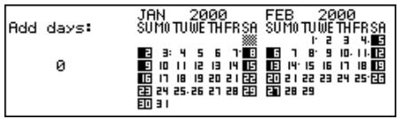 CASIO SF-7100SY - To jump a specific number of days - 1