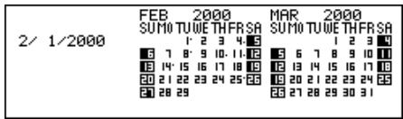 CASIO SF-7100SY - To jump to a specific date - 1