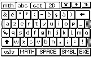 CASIO CLASSPAD 300 PLUS - 15-9 Spécification du format de clavier alphabétique - 2