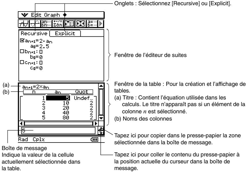 CASIO CLASSPAD 300 PLUS - Fenêtre de l'application suites - 1