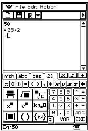CASIO CLASSPAD 300 PLUS - Opérations sur le classpad - 5