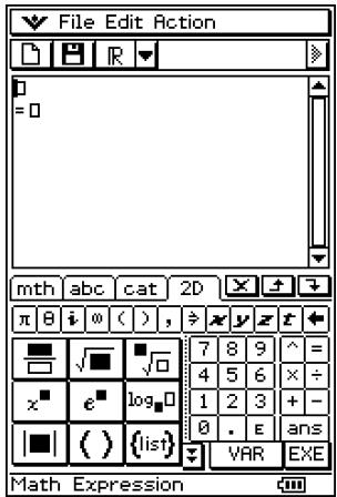 CASIO CLASSPAD 300 PLUS - Opérations sur le classpad - 8