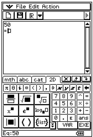 CASIO CLASSPAD 300 PLUS - Opérations sur le classpad - 2