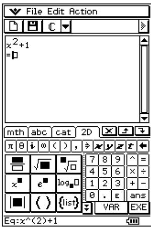 CASIO CLASSPAD 300 PLUS - Opérations sur le classpad - 11