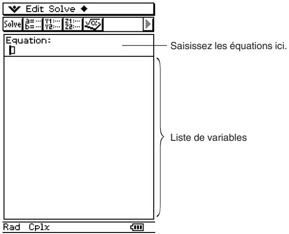CASIO CLASSPAD 300 PLUS - Fenêtre de l'application résolution numérique - 1
