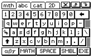 CASIO CLASSPAD 300 PLUS - 15-9 Spécification du format de clavier alphabétique - 1