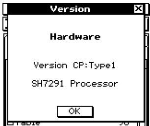 CASIO CLASSPAD 300 PLUS - Voir les informations concernant la version du matériel - 1