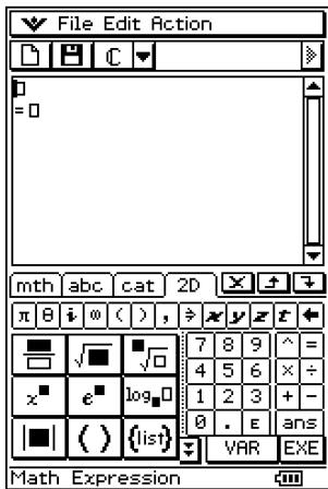 CASIO CLASSPAD 300 PLUS - Opérations sur le classpad - 10
