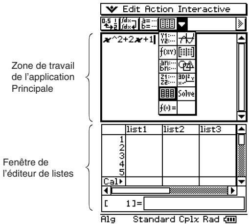 CASIO CLASSPAD 300 PLUS - Accès aux fenêtres des applications du classpad depuis l'application principale - 1