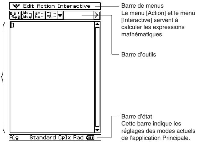 CASIO CLASSPAD 300 PLUS - Fenêtre de l'application principale - 1