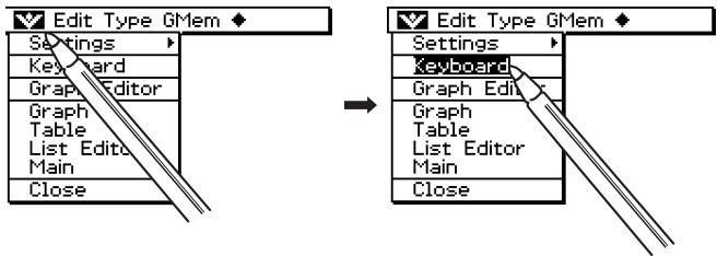 CASIO CLASSPAD 300 PLUS - Barre de menus - 1