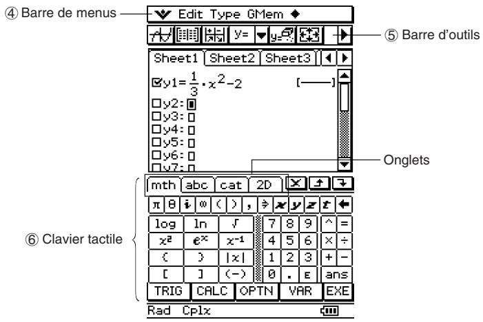 CASIO CLASSPAD 300 PLUS - ② Panneau d'icônes - 1