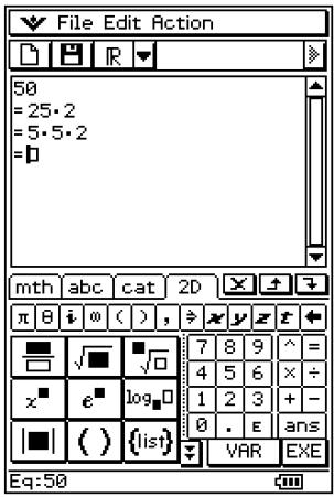 CASIO CLASSPAD 300 PLUS - Opérations sur le classpad - 6