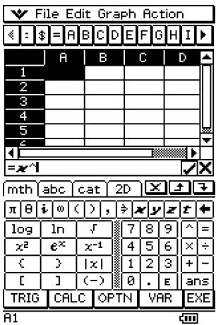 CASIO CLASSPAD 300 PLUS - Utiliser les claviers tactiles pour saisir une fonction - 1