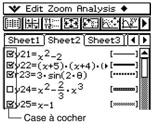 CASIO CLASSPAD 300 PLUS - Spécification de la fonction devant être représentée graphiquement - 1