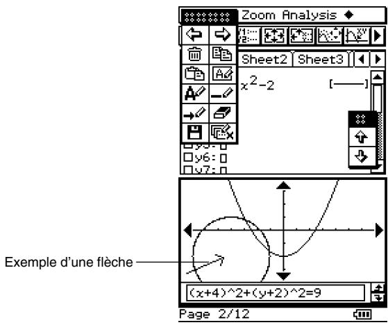 CASIO CLASSPAD 300 PLUS - - Dessiner une droite ou une flèche sur une page - 1