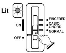 Lit ON OFF FINGERED CASIO CHORD NORMAL