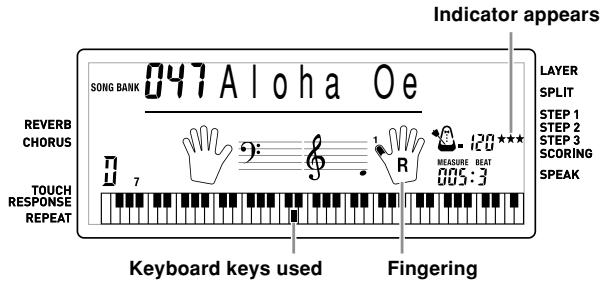 CASIO CTK-810 - Press the STEP 3 button to start Step 3 play. - 1