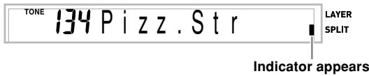 CASIO CTK-810 - Press the SPLIT button and then input the number of the split tone. - 1