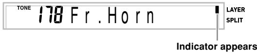 CASIO CTK-810 - Press the LAYER button and then input the number of the layered tone. - 1