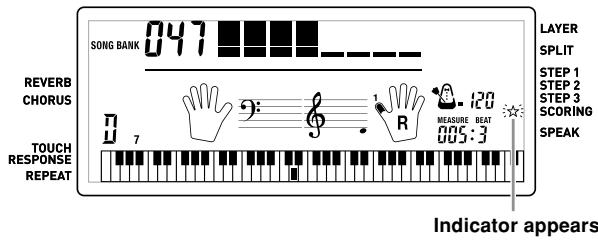 CASIO CTK-810 - Press the SCORING button. - 1