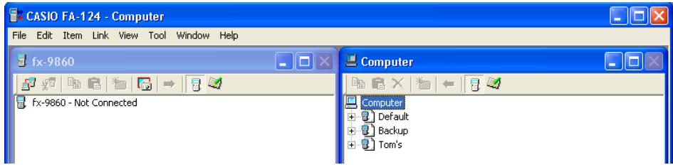 CASIO FA-124 - To establish a connection between your fx-9860G SD/fx-9860G and FA-124 - 1