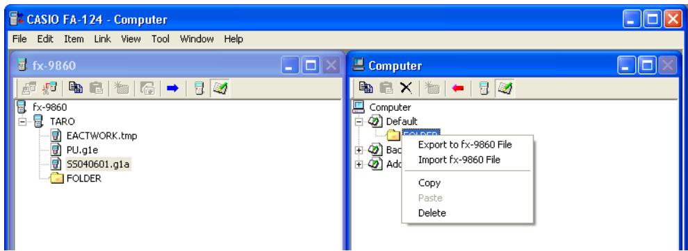 CASIO FA-124 - Right-clicking (Computer) - 1