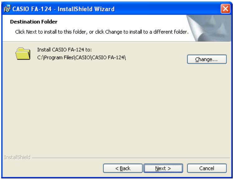 CASIO FA-124 - If you agree to be bound by the terms and conditions of the EULA, choose "I accept the terms...", and then click [Next]. - 1