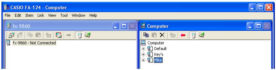 CASIO FA-124 - Converting data between fx-9860 format and ALGEBRA FX, CFX-9850, or fx-7400 Series format - 1