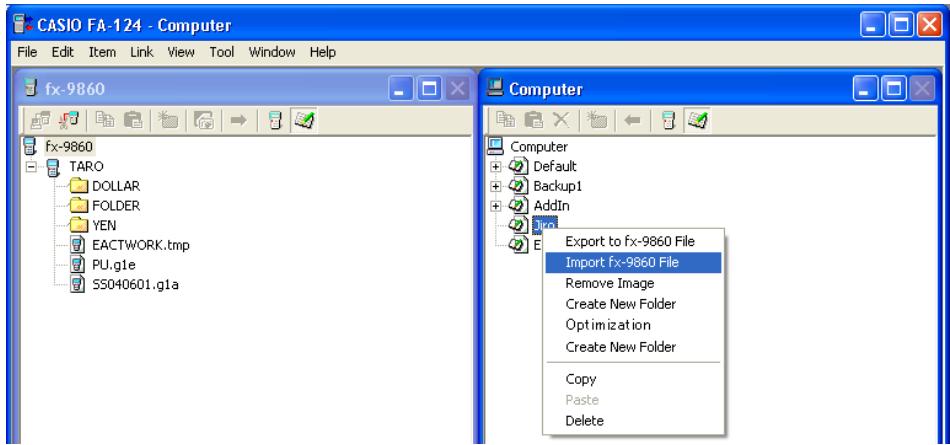 CASIO FA-124 - Importing a File - 1