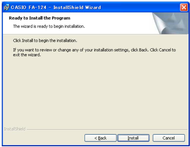 CASIO FA-124 - If you agree to be bound by the terms and conditions of the EULA, choose "I accept the terms...", and then click [Next]. - 2