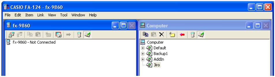 CASIO FA-124 - To terminate the connection between your fx-9860G SD/fx-9860G and FA-124 - 1