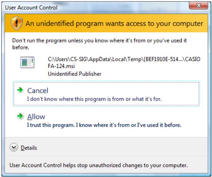 CASIO FA-124 - If you agree to be bound by the terms and conditions of the EULA, choose "I accept the terms...", and then click [Next]. - 4