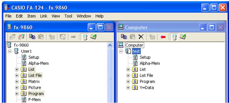 CASIO FA-124 - To transfer a data group from the fx-9860G SD/fx-9860G to a computer - 2