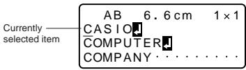 CASIO KL-820 - Label Printer Menus - 1