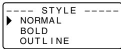 CASIO KL-820 - To specify a character style - 1