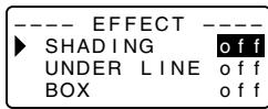 CASIO KL-820 - To specify a text effect - 1