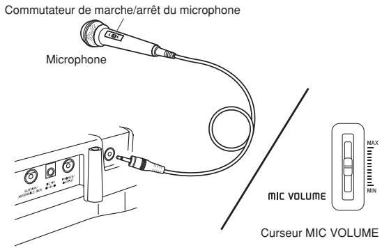 CASIO LK-215 - Utilisation de la prise de microphone - 1