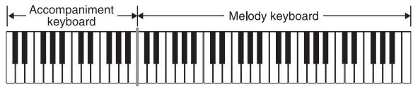 CASIO LK-73 - ■ FINGERED Accompaniment Keyboard and Melody Keyboard - 1
