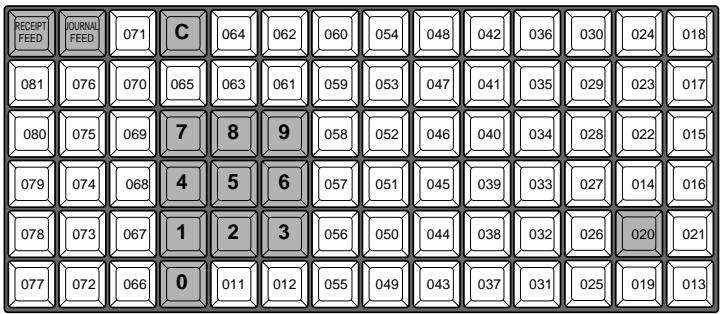 CASIO TE-2200 - Configuration of the physical key layout - 1