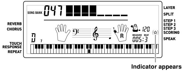 CASIO WK-110 - Press the SCORING button. - 1