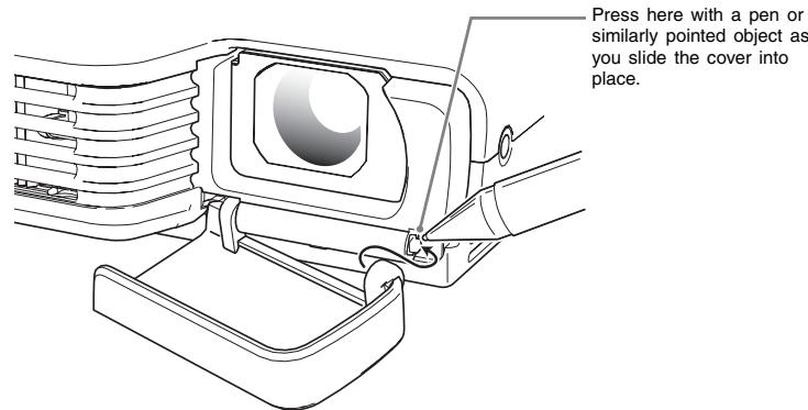 CASIO XJ-S31 - Reattaching the Lens Cover - 2