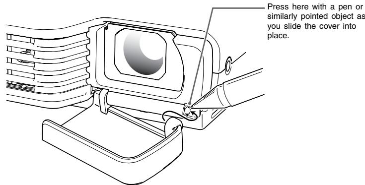 CASIO XJ-S57 - Reattaching the Lens Cover - 2