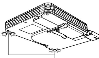 CASIO XJ-S57 - To change the projector elevation angle - 2