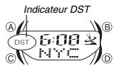 CASIO 3749 - Pour sélectionner l'heure d'hiver ou l'heure d'été pour un code de ville - 1