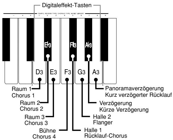 CASIO CELVIANO AP-45 - Die für die Konfiguration der Digitaleffekt-Einstellungen verwendeten Tasten - 1